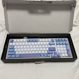 Blue and White Mechanical Keyboard